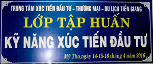 Lớp Tập huấn Kỹ năng xúc tiến đầu tư